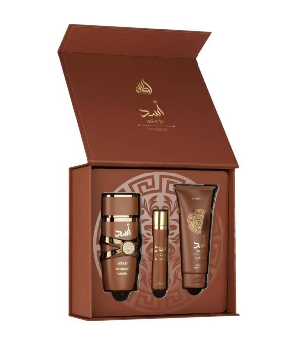 Lattafa Asad Bourbon Gift Set 100ml + 12ml + Shower Gel - Lattafa perfume