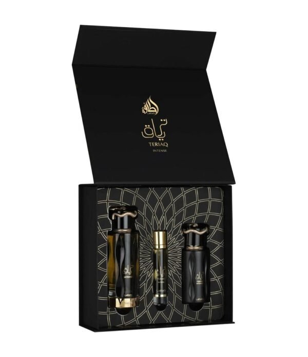 Lattafa Teriaq Intense Gift Set 100ml + 12ml + Hairmist - Lattafa perfume